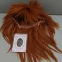 VGbeaty Men and Women Long Straight Wig 70s 80s Rocker Punk Rock Disco Mullet Wig (Orange)