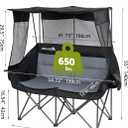 Abahub 2-Person Folding Camping Chair Loveseat Couch with Shade Canopy, 1-pack