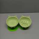 2 Pack Elevated Slow Feeder Cat Bowls  Whisker-Friendly Tilted Ceramic Bowls Anti Vomiting, Raised Feeding Station with Anti Slip Mat, Ideal for Senior Cats & Small Dogs (White)