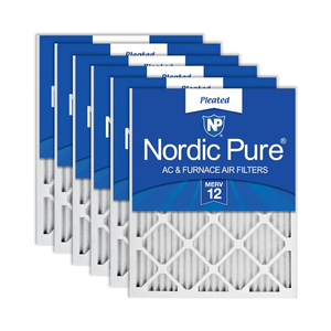 Nordic Pure 16x20x1 (15 1/2 x 19 1/2 x 3/4) Pleated MERV 12 Air Filters 6 Pack Nordic Pure 16x20x1 (15 1/2 x 19 1/2 x 3/4) Pleated MERV 12 Air Filters 6 Pack