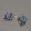 2 PCS Pet Collar Flowers Dog Wedding Flower Bow Tie Removable Floral Accessory for Dog Collar Elegant Rose Charm for Wedding Ceremony Puppies Cats Grooming, Pet Photo Prop (Blue1)