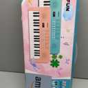 Kids Keyboard Musical Toys, 37 Key Portable Electronic Piano with Microphone, Beginner's Keyboard Gift for 3-8 Year Old Girls & Boys (Blue)