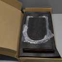 HULISEN Expandable Vinyl Record Storage, 30-70 LPs Adjustable Now Playing Record Holder for Albums, Wood Now Spinning Vinyl Record Stand Display Rack Organizer, Gift Package, Effortless Assembly