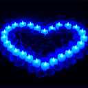 Honoson 1000 Pieces Artificial Rose Petals with 24 Pcs Flameless Heart Shaped LED Tealights Candles Special Romantic Night Decorations for Proposal Wedding Anniversary Table Decor(Blue)