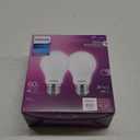 Philips, Ultra Definition, 60W Replacement, 8W LED, 2 PCS, A19 Bulb Medium