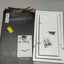 PHOENANCEE Square Floating Shelves,Wall Plants Holder,Bathroom Wall Decor,Framed Decorative Shelf Black,Modern Chic Set of 2 for Living Room Bedroom Home Office,Soild Wood,L+S