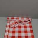 Weavric Buffalo Check Square Tablecloth, 85 X 85 Inches Washable Wrinkle Stain Free Gingham for Buffet Table, Outdoor Picnic, Hotel, Restaurant, Party, Holiday, Christmas, Reddish Pink and Orange