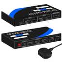 kvm Switch 1 Monitors 2 Computers 8K@60HZ4K@120HZ4 Port USB3.0with 1 USB C,displayport kvm switches,dp kvm Switch 2 Computers 1 Monitor,Supports Multiple Operating Systems.