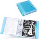 UNIMEIX Thicken 10 Pcs Magnetic Sheets for Die Storage with 1 Binder Cover, Stamp and Die Storage Die Cut Storage for Card Making Supplies(1.2 mm Thickness, Blue