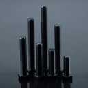 1/2-13 x 5 Hex Bolts with Nuts and Washers (4 Sets), 18-8 (304) Stainless Steel, External Hex Drive, Black Oxide Coated Hexagon Head Bolts Screws, Fayeploo