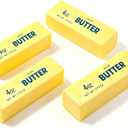 4 Pack Butter Squishy Toy, Super Soft Slow Rising Squeeze Toys, Stress Relief Sensory Fidget Butter Shape for Kids & Adults, Anxiety Releasing Squishies for Party Favors, Classroom Prizes