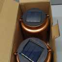 2 Pack Dog Outdoor Solar Hanging Lanterns Waterproof LED Solar Lights Metal Decorative Lanterns for Garden, Patio, Courtyard, Backyard, Yard Decor Unique Dog Gifts for Women Gardening