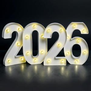 KatchOn, Led Light Up 2026 Sign - 8 Inch | 2026 Marquee Numbers for Graduation Decorations 2026 Light Up Numbers for Graduation Party Supplies 2026 Light Up Numbers for Graduation