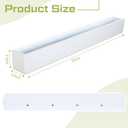 FillTouch 1 Pcs Long Rectangular Planter Box Window Sill Plant Box Metal Water Trough Indoor Large Modern Steel with Drainage Holes Herb Garden Home (32 x 3.5 x 3.5 Inch,White)