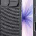 Nillkin for iPhone 17 Case with Slide Camera Cover, Thin Slim Fit, Shockproof Protective, Protector Privacy, Phone Case iPhone 17 Camera Lens Protector 6.3 inch, Black