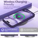 OOK Purple Case Design for iPhone 17 Pro Case, Compatible with MagSafe, Cute Sunflower Floral Blooms Design Frosted Shockproof for Women Girls Magnetic Phone Cover - Purple Flower