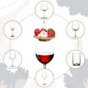 12 Pcs Wine Glass Charcuterie Topper, Mini Boards Bamboo Round Wine Glass Covers Appetizer Plates for Family Gatherings Christmas Party Bars Restaurants