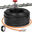 50FT3FT-200FTPipe Heating Cable for Pipe Freeze Protection, Heat Cable for Water Pipes(Metal and Plastic), Pipe Heat Tape Keeps Water Flowing at -40F 5w/ft, 120V