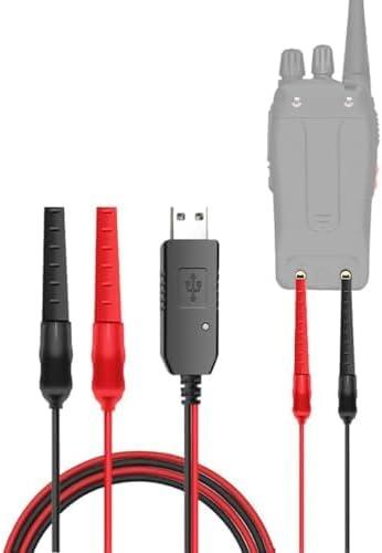 Walkie-Talkie USB Charger - Compatible with Baofeng UV-5R, UV-82, and BF-888S Two-Way Radio transceivers. Charging Clip with Indicator Light (3.7V-7.4V) - 2 Packs