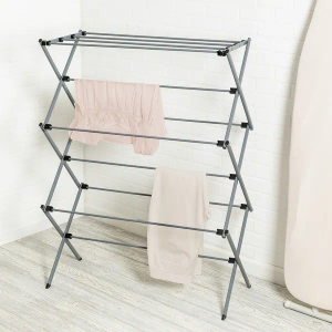 Oversize Folding Drying Rack Grey