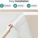 Adhesive Blackout Curtains for Bedroom 36 Inch Long 2 Panels | No Drill Window Blinds, Thermal Insulated UV Protection, Light Blocking Drapes. Greyish White 29"W x 36"L