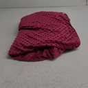 YnM Fuzzy Duvet Cover for Weighted Blankets (Red, 60''x80'')
