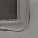 Isaac Jacobs 5x7 Vintage-Inspired Simple Ornate Picture Frame White with Gold Edges, Horizontal & Vertical for Tabletop and Wall Display, Home Décor, Floral, Resin Frame, (5x7, White with Gold)