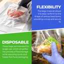 2000 Saddle Bags 6.5" X 6.25" Clear Plastic Deli Flip Top Sandwich Saddle Bags Bulk - Perfect Portions Deli Food Service Plastic Wrap - Commercial Food Packaging Sandwich Wraps Restaurant Supplies
