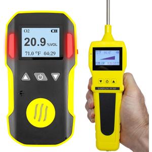FORENSICS DETECTORS FD - OXYGEN O2 Detector Analyzer + PUMP with Probe by FORENSICS - USA NIST Calibrated - USB Recharge - Sound, Light and Vibration Alarms - 0-30% O2 -