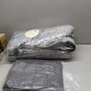MaiRve Charcoal Grey Queen Comforter Set, Textured Design Grey Crinkle Bed in A Bag Queen Size, Queen Comforter Set with 7 Pieces with Comforter, Sheets, Pillowcases & Shams 90"x 90"