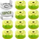 Weed Wacker String Replacement Compatible with Ryobi One Plus+AC80RL3, 11FT/0.080'' String Trimmer Refill Twisted Compatible with 18V, 24V, 40V Ryobi Cordless Trimmers (10 Trimmer Spools, 2 Covers)