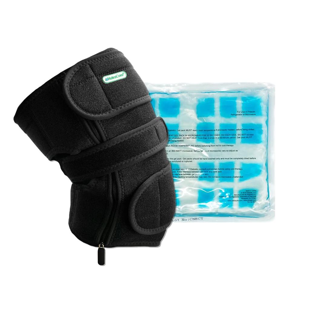 NatraCure Hot & Cold Knee Wrap Brace Support Ice Wrap for Knee Pain - Ice Packs for Knees - Post Knee Surgery Recovery Gift Must Haves, MCL, PCL, ACL Recovery Must Haves - Knee Wraps for Pain Relief NatraCure Hot & Cold Knee Wrap Brace Support Ice Wrap for Knee Pain - Ice Packs for Knees - Post Knee Surgery Recovery Gift Must Haves, MCL, PCL, ACL Recovery Must Haves - Knee Wraps for Pain Relief