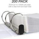 Samsill 200 Pack Sheet Protectors, 8.5x11 Inch Page Protectors for 3 Ring Binder, Standard Weight, Non-Glare Protector, Letter Size, Top Loading, Acid Free