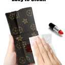 2 x Glasses storage bag Travel sunglasses myopia glasses storage bag Fashion leather storage bag (Deep Coffee)