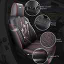 Rav4 Seat Covers Custom Fit for Toyota Rav4 Full Set Faux Leather Car Seat Covers Waterproof Full Coverage (Black Redline, 2013-2018 LE/XLE/Premium/Limited)