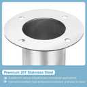 PATIKIL 2.5" Duct Connector Flange, Straight Pipe Exhaust Flange Stainless Steel Pipe Hose Duct Collar for Heating Cooling Ventilation HVAC System