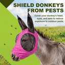 Mini Donkey Fly Mask with Ears Protection, Stretchy Mule Mask with Big Mesh Eye Covers, Soft on Skin, Comfortable Breathable Protection from Insects and Bugs