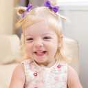 Jollybows 80 Pcs Hair Bow Tie For Girls - Baby Mini Hair Tie Bows Elastic Hair Accessories For Toddler Infant