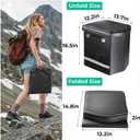 2026 Upgraded XL Portable Toilet for Adults,Tall Camping Toilet with Lid and Convenient Carry Bag, Portable Potty for Camping, Hiking, Car Travel,Truck, RV, Boating, Road Trips, Beach (Black, 16.5''H)