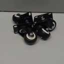 Swivel Caster Wheels Rubber Base with Top Plate & Bearing Heavy Duty with Pack of 4 Black by Online Best Service (2" NO Brake)