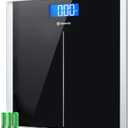 Etekcity Bathroom Scale for Body Weight, Highly Accurate Digital Electronic Weighing Machine for People, LCD Display, Large Size, 6mm Tempered Glass for Safe Home Use, Batteries Included, 400 lbs (11.9 x 11.9 x 0.95 Inch, Black)