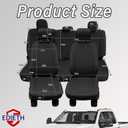 Front & Rear Full Set Cloth Seat Covers for Ford F150 2015-2026 F150 Lightning 2022-2025 F250 F350 Super Duty 2017-2026 Crew Cab Foam Padded Bucket Seat Covers - Black