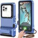 2026 Diving Snorkeling Phone Case for iPhone 17/16/15/14/13/12/11 Pro Max/XS/X Samsung Galaxy S25/S24/S23 Professional Scuba Dive Waterproof Underwater Photo Video Cover (4TH Gen, Blue-)