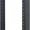 RIVECO 18U Rack Rails 2 PCS, 0.12 Inches Thickness Steel Tapered Holes Horizontal & Vertical Rack Mount Rails for Recording & Network Wooden Cabinet Mounting, 10/32 Screws Included
