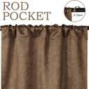 Superior Blackout Curtains, Insulated, Sun Blocking Curtain for Bedroom, Farmhouse, Living Room Window, Thermal Woven, Senna Collection, Set of 2 Panels, Rod Pocket, 26" x 84", Brown