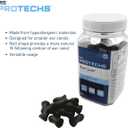 Flents Protechs Real Quiet Foam Ear Plugs for Small Ear Canals, Soft, Comfortable Hearing Protection for Sleep, Work, Travel & Loud Noise, NRR 31, Easy to Use, Black, 50 Pairs