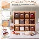 Suclain Loose Leaf Tea Organizer Bamboo, 12 Canisters with Lids