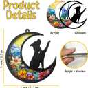 2 x Pitbull Dog Memorial Suncatcher, Personalized Pitbull Memorial with Name Date, Rainbow Bridge Dog Sympathy Card, Dog Passing Away Gift, Loss of Dog Sympathy Gift, Bereavement Gift