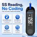 Glucose Monitor Kit, Diabetes Testing Kit, Blood Glucose Meter, 50 Glucometer Strips, 50 Lancets, Test Strips Blood Sugar Meter Glucometer