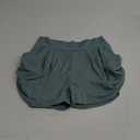Conceited Womens Shorts with Pockets - Ultra Soft Stretch - High Rise - Casual - Pleated (Large-X-Large, Solid Sea Blue)
